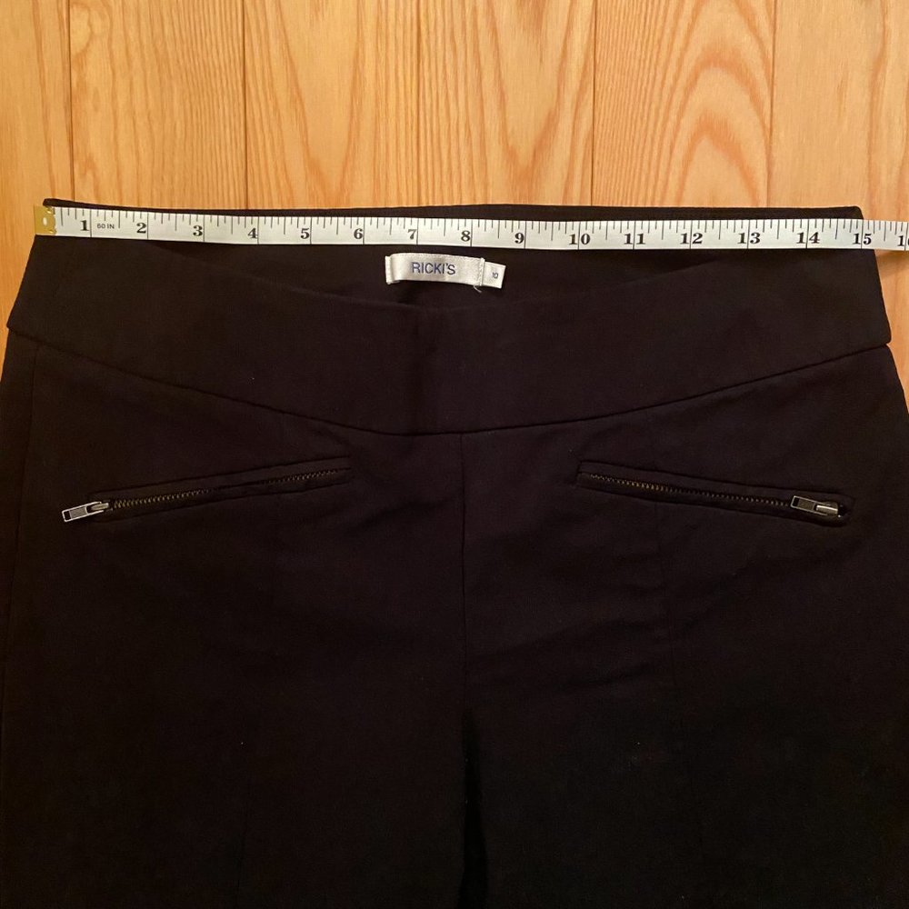 Ricki's Microtwill Slim Leg Black Pants Size 10 - Picture 9 of 11